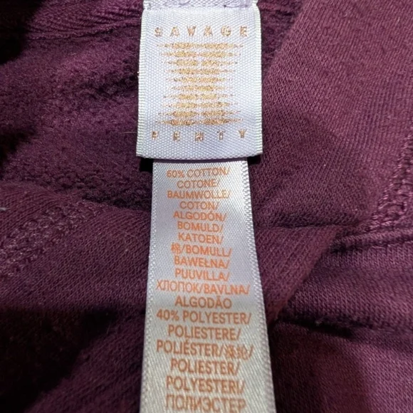 Savage X Fenty Deep Purple Cropped Sweatshirt - Picture 4 of 6